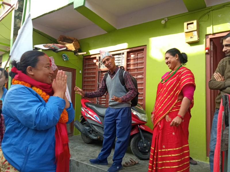 लोकतान्त्रिक बाम गठबन्धनका उम्मेदवारहरु मत माग्न व्यस्त